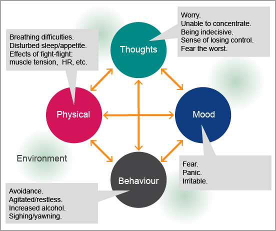 What is anxiety?: Thoughts, Mood, Behaviour, Physical and Environment